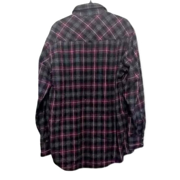 Falcon Bay Collared Shirt Snap Button Plaid Pattern Chest Pockets Multicolor  L - Picture 4 of 9